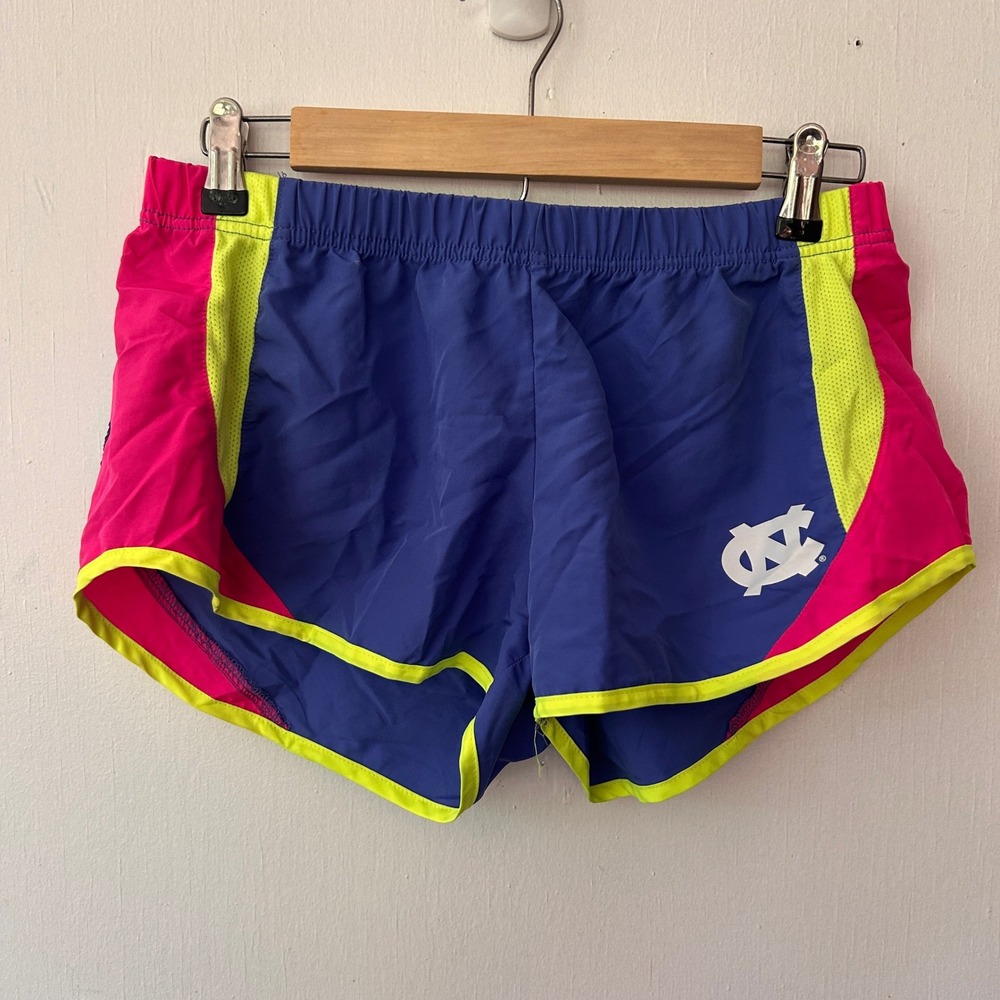 UNC Soffe Running Shorts Womens Medium Purple Pink Neon Athletic Y2K